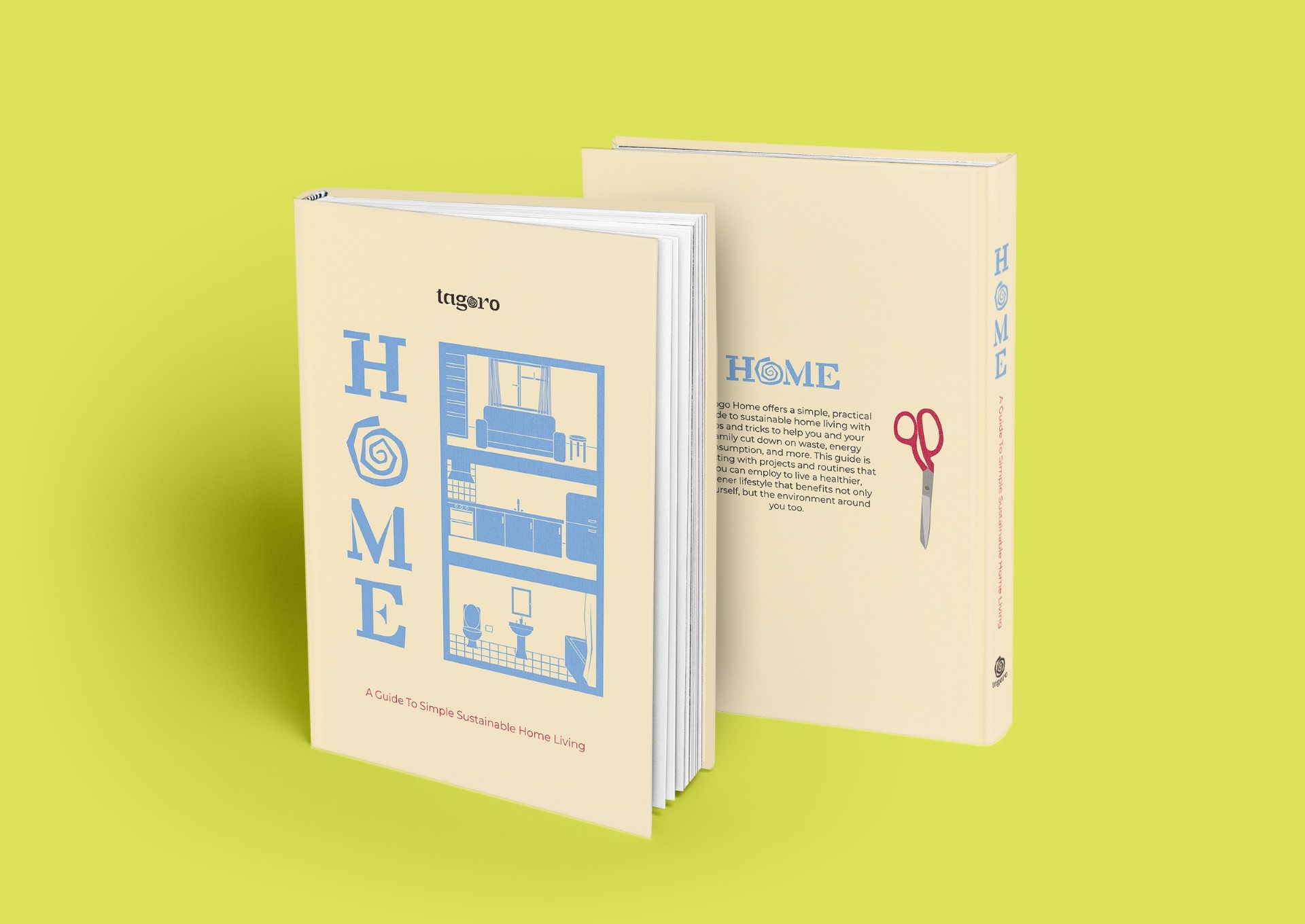 Hard back book mockup